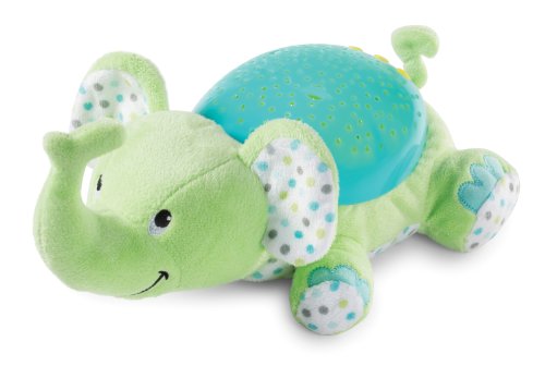 Summer Slumber Buddies Soother (Green/Teal Elephant) – Projector Night Light for Kids with Calming Songs and Sounds